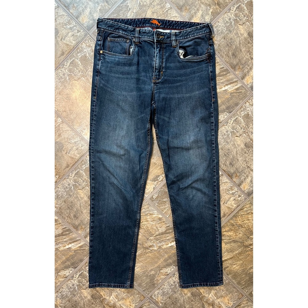 Tommy Bahama Jeans Mens 34x34 Blue Dark Wash Straight Leg Stretch
